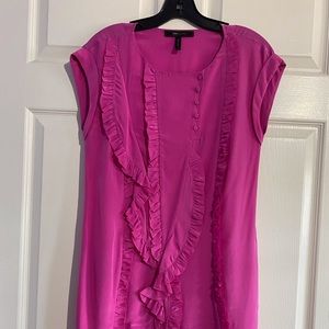BCBG MAXAZRIA Pink Ruffle Dress